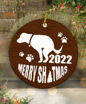 Dog Pooping Ceramic Ornament, Funny White Elephant Gift, Yankee Swap 2022 - Ettee - Ceramic ornament