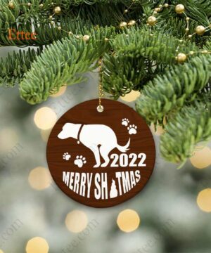 Dog Pooping Ceramic Ornament, Funny White Elephant Gift, Yankee Swap 2022 - Ettee - Ceramic ornament