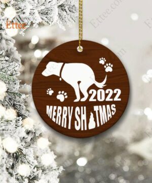 Dog Pooping Ceramic Ornament, Funny White Elephant Gift, Yankee Swap 2022 - Ettee - Ceramic ornament