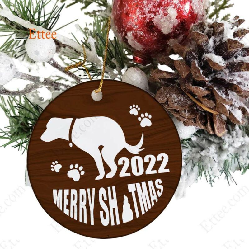 Dog Pooping Ceramic Ornament, Funny White Elephant Gift, Yankee Swap 2022 - Ettee - Ceramic ornament