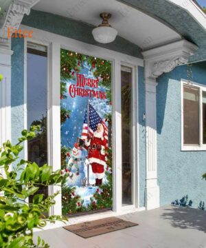 American Santa Clause Door Cover, Merry Christmas 2022 - Ettee - American Santa Claus