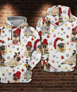 Pug 3D Unisex Hoodie, Christmas Gift For Dog Lovers - Ettee - 3D Sweater