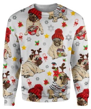 Pug 3D Unisex Hoodie, Christmas Gift For Dog Lovers - Ettee - 3D Sweater