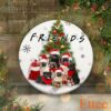 Pug Friends Ceramic Ornament, Christmas Gift Dog Lover - Ettee - Ceramic ornament