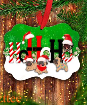 Pug HoHoHo Christmas Benelux Ornament - Ettee - benelux ornament