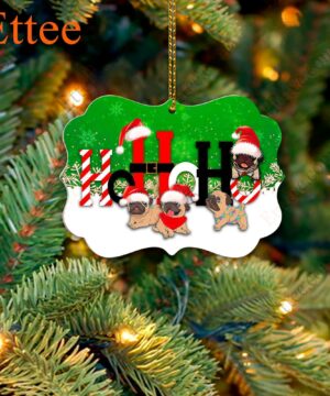 Pug HoHoHo Christmas Benelux Ornament - Ettee - benelux ornament