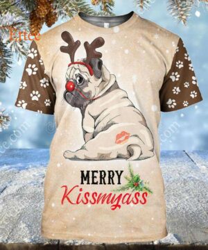 Pug Merry Kissmyas@, Funny Cute Dog Gift - Ettee - Cute