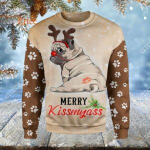Pug Merry Kissmyas@, Funny Cute Dog Gift - Ettee - Cute