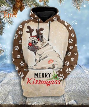 Pug Merry Kissmyas@, Funny Cute Dog Gift - Ettee - Cute