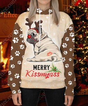 Pug Merry Kissmyas@, Funny Cute Dog Gift - Ettee - Cute