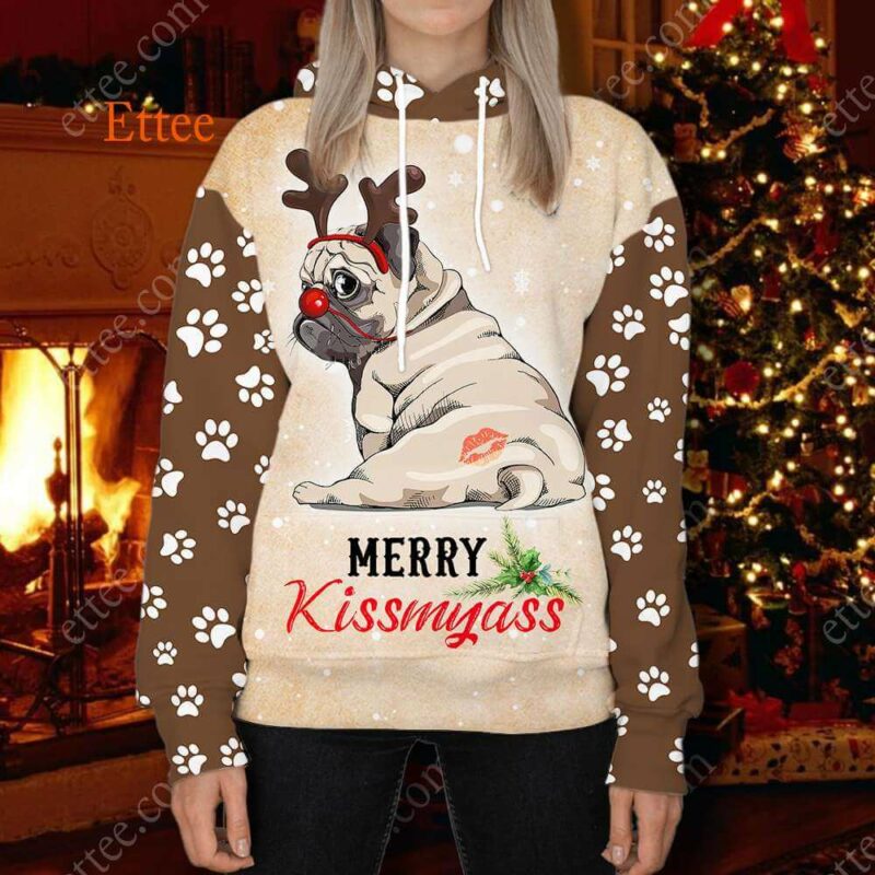 Pug Merry Kissmyas@, Funny Cute Dog Gift - Ettee - Cute