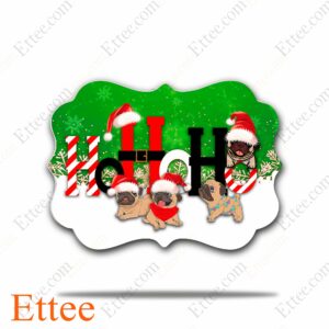 Pug HoHoHo Christmas Benelux Ornament - Ettee - benelux ornament