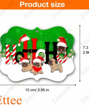 Pug HoHoHo Christmas Benelux Ornament - Ettee - benelux ornament