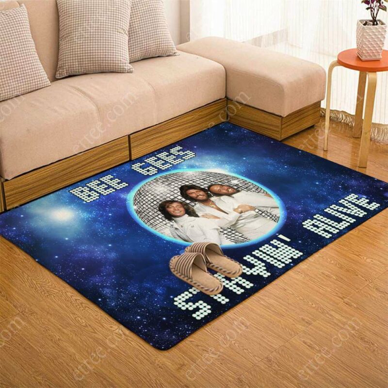 Bee Gees Band Stayin' Alive Rug, Music Room Carpet Decor - Ettee - Bee Gees Band