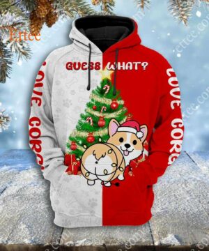 Corgi Dog Guess What Funny 3D Unisex Hoodie - Ettee - 3D