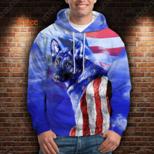 German Shepherd Dog US 3D Unisex Hoodie - Ettee - 3D