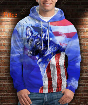 German Shepherd Dog US 3D Unisex Hoodie - Ettee - 3D