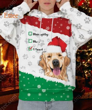 Golden Retriever 3D Hoodie, Dear Santa I Tried - Ettee - 3D Hoodie