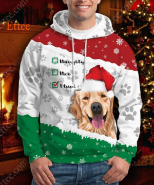 Golden Retriever 3D Hoodie, Dear Santa I Tried - Ettee - 3D Hoodie