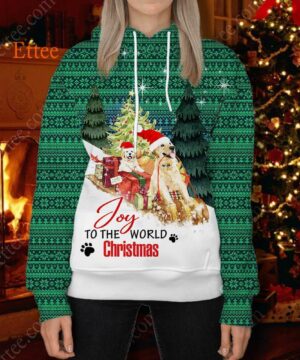 Golden Retrievers Christmas 3D Hoodie, Joy To The World - Ettee - 3D Hoodie