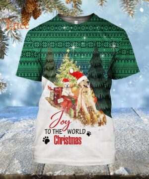 Golden Retrievers Christmas 3D Hoodie, Joy To The World - Ettee - 3D Hoodie