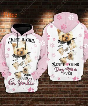 Yorkshire Terrier 3D Unisex Hoodie, Yorkie Dog Mom Gift - Ettee - 3D