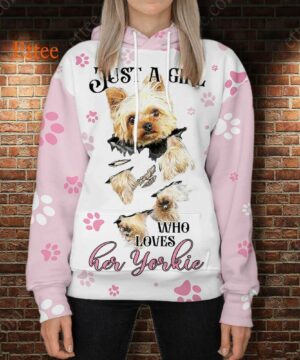 Yorkshire Terrier 3D Unisex Hoodie, Yorkie Dog Mom Gift - Ettee - 3D