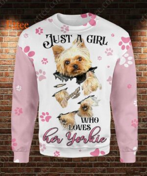 Yorkshire Terrier 3D Unisex Hoodie, Yorkie Dog Mom Gift - Ettee - 3D