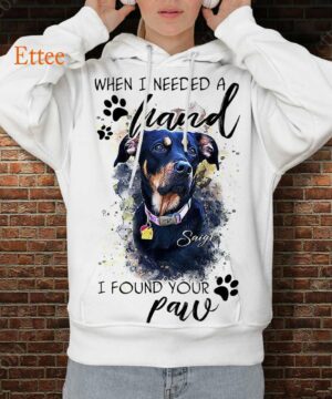 Dog Custom Photo Watercolor 3D Unisex Hoodie, When I Needed A Hand I Found Your Paw - Ettee - 3D