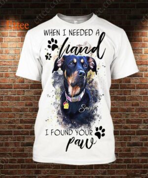 Dog Custom Photo Watercolor 3D Unisex Hoodie, When I Needed A Hand I Found Your Paw - Ettee - 3D