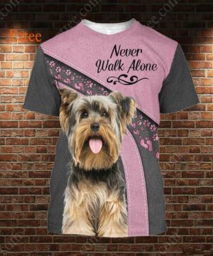 Yorkshire Terrier Best Friend 3D Unisex Hoodie, Never Walk Alone - Ettee - 3D