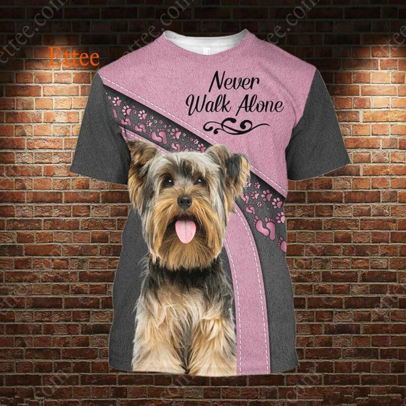 Yorkshire Terrier Best Friend 3D Unisex Hoodie, Never Walk Alone - Ettee - 3D