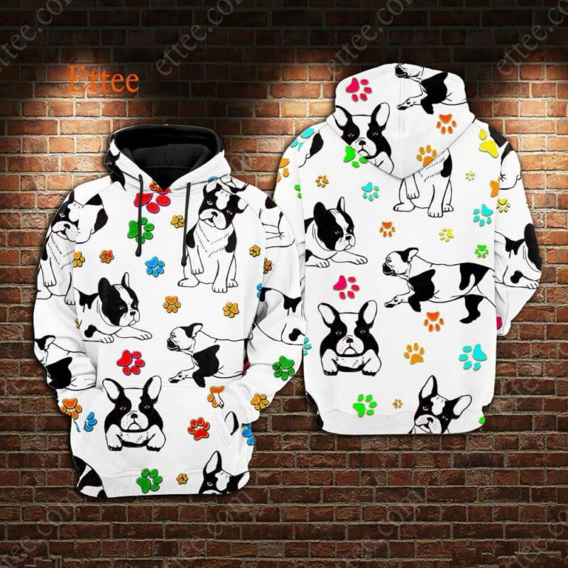 French Bulldog 3D Unisex Hoodie, Trending Gift For Dog Lovers - Ettee - 3D