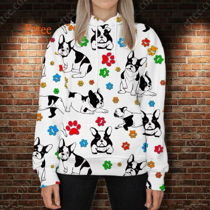 French Bulldog 3D Unisex Hoodie, Trending Gift For Dog Lovers - Ettee - 3D