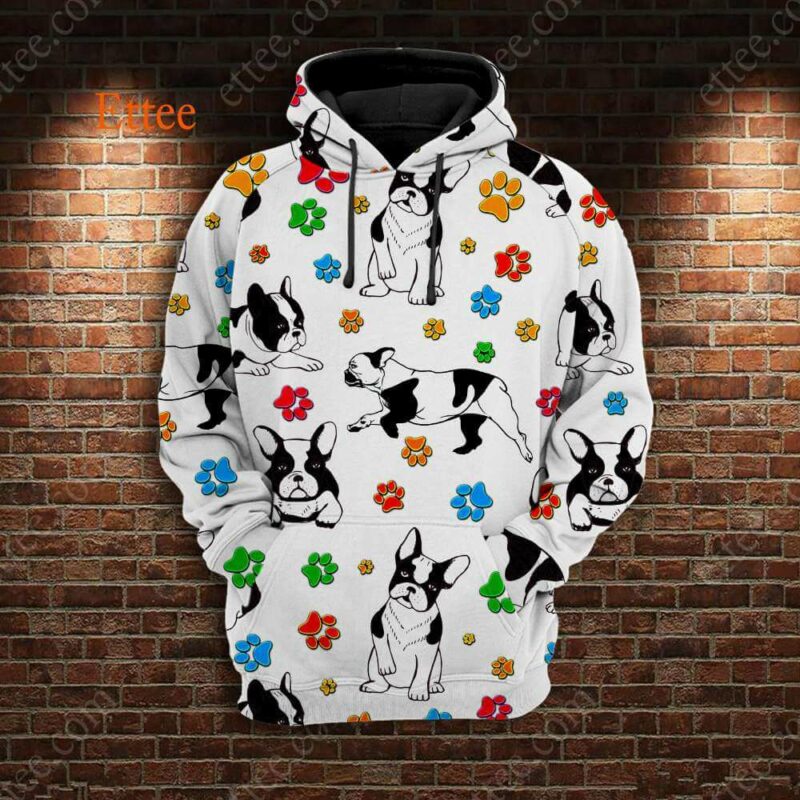 French Bulldog 3D Unisex Hoodie, Trending Gift For Dog Lovers - Ettee - 3D