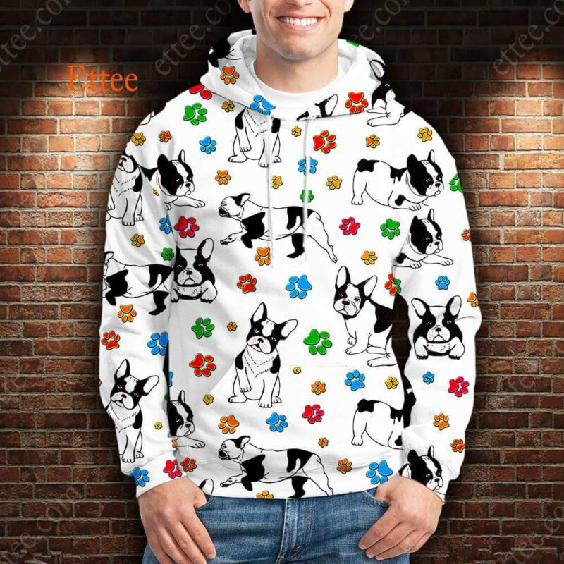 French Bulldog 3D Unisex Hoodie, Trending Gift For Dog Lovers - Ettee - 3D