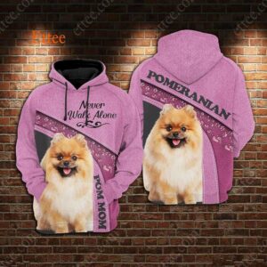 Pomeranian 3D Unisex Hoodie, Pom Mom Dog Gift - Ettee - 3D