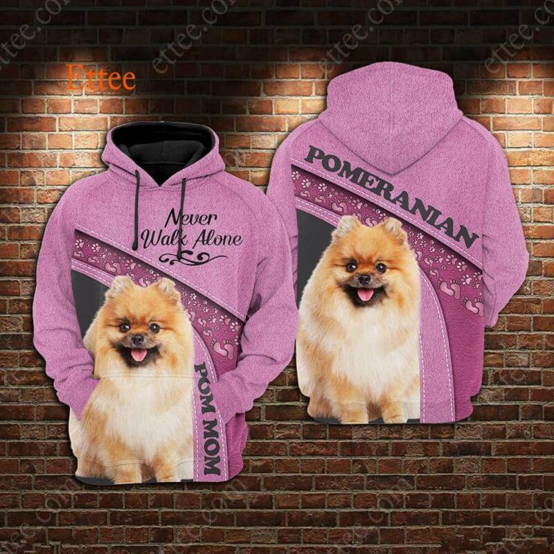 Pomeranian 3D Unisex Hoodie, Pom Mom Dog Gift - Ettee - 3D