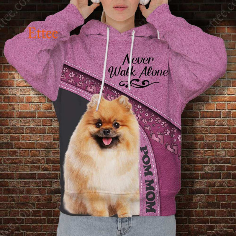 Pomeranian 3D Unisex Hoodie, Pom Mom Dog Gift - Ettee - 3D