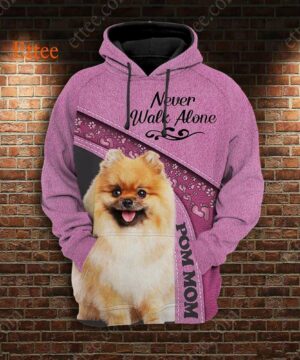 Pomeranian 3D Unisex Hoodie, Pom Mom Dog Gift - Ettee - 3D