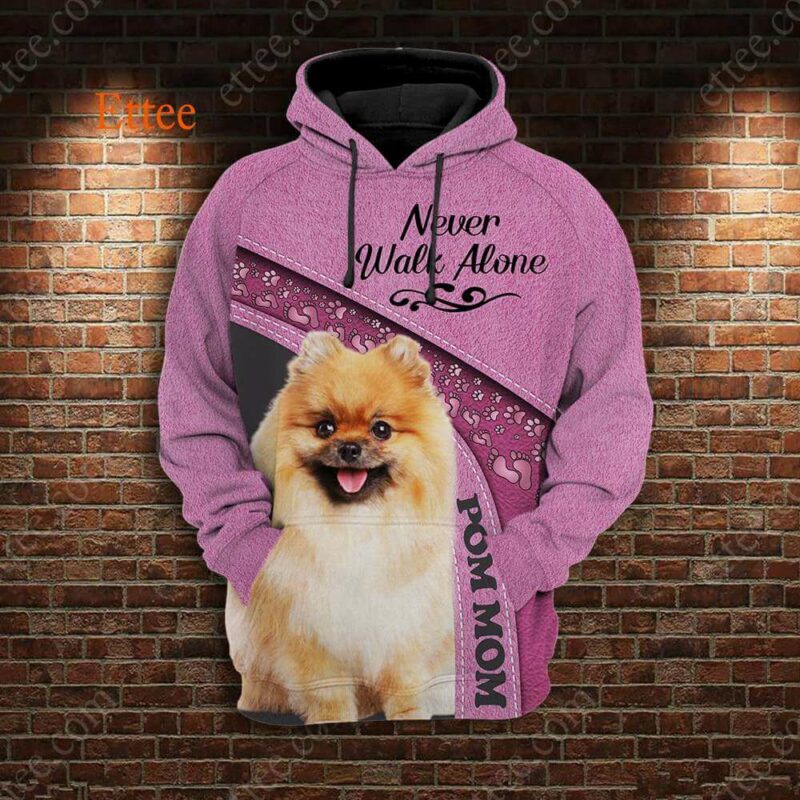 Pomeranian 3D Unisex Hoodie, Pom Mom Dog Gift - Ettee - 3D