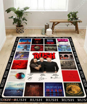 Rush Band Album Rug, Geddy Lee Music Gift - Ettee - Album Rug