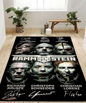 Rammstein Band Rug, Unique Music Gift & Carper For Room - Ettee - Band