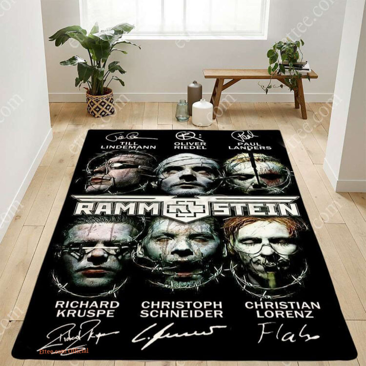 Rammstein Band Rug, Unique Music Gift & Carper For Room - Ettee - Band