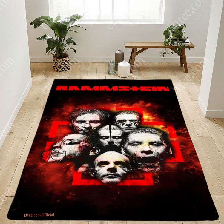 Rammstein Rug Decor, Band Music Gift For Room/Studio - Ettee - carpet