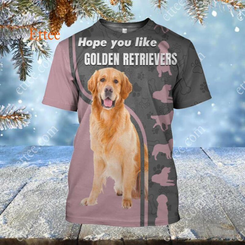 Hope You Like Golden Retrievers 3D Unisex Hoodie - Ettee - 3D Hoodie