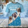 Life is Better With Pugs 3D Unisex Hoodie - Ettee - 3D design