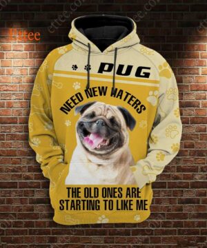 Pug 3D Unisex Hoodie, Need New Haters - Ettee - 3D