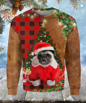 Pug Christmas Cute Dog 3D Unisex Hoodie - Ettee - 3D