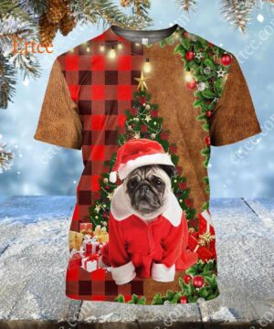 Pug Christmas Cute Dog 3D Unisex Hoodie - Ettee - 3D